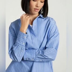 Everlane The Oversized Poplin Button Up Shirt Medium